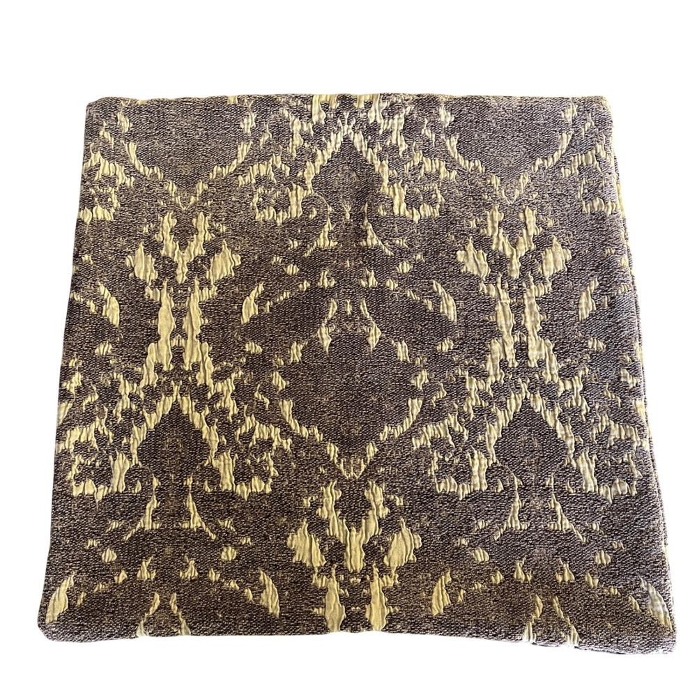 Pottery Barn Textured Jacquard Purple & Beige Decorative Pillow Sham 26x26